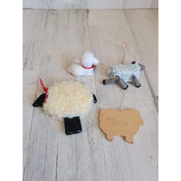 Variety sheep lamb ornament Xmas set Farm decor - Picture 6 of 8
